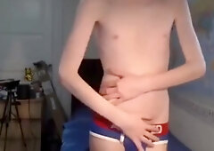 Uncircumcised redhead in undies 2