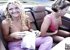 Park Flashing With 2 Cute College Cuties