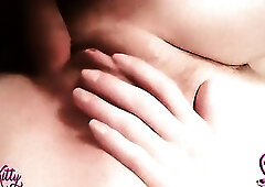 Pleasing honey tacking sexy load unfathomable inside her snatch after fleshly bareback sex