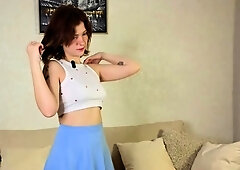 Emo teen Becka solo webcam masturbation