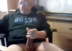 Bald Step daddy Cums On Cam