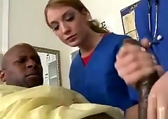 Wild Doctors Jerk And Suck Off Patient With A Big Black Cock