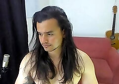 Long Haired Latino Busts a Nut and Shows His Hole