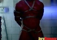 Bondage and dominating with jock in torment that loves it