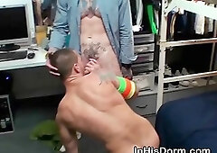 Gay College Frat Boys Get Together At Dorm Room Party