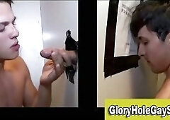 Straight guy tricked at gay gloryhole