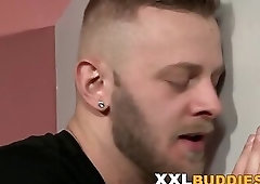 Dude sucks gloryhole rod then gets fucked