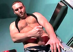 Solo gay helps himself with ass fingering