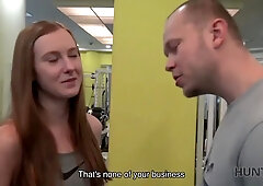 Hunt4k. slim teen interrupted instructing to be screwed for..