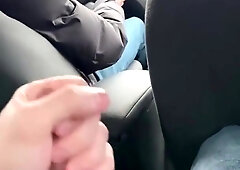 Teenie dude jacked off and jizzed in the back seat of a cab
