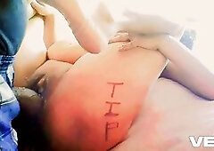 Crazy stripper Boricualovenyc squirts from a massive BBC in the back of the club