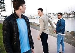 Three-way hard anal with Vadim Black, Jack Hunter, Steven Lee