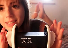 Ear licking eating in da pose asmr whispering feet: Amateur, Milf  Solo Porn