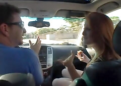 Teen sucks a complete stranger on the dining room table