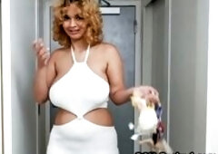 She got big tits.. I mean really big tits. All natural and ready to do porn.. Luckily for Bobby she wants her big juicy boobies to get hammered hard!