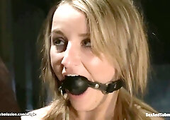 Ass Pumping hooked slave huge cock screwed