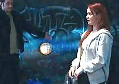 Ouija Board Parody Prank - Redhead Sweetheart Face Screwed Whilst the Time is Frozen