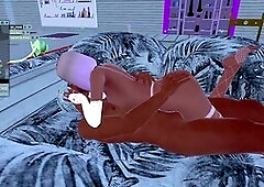 Towheaded shemale makes it a first-time anal experience with a guy