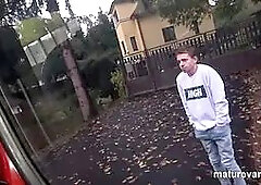 Thatu2019s why we LOVE Grannies! Skinny Guy with Big Cock gets Picked up in the MatureVan