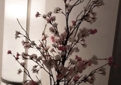 Pink labia close up of naive brunette