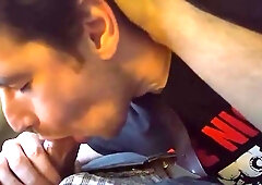 Buddy blows me on the couch while I stroke him CIM swallow 6