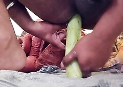 Simranhart explores rectal pleasure with anal toys