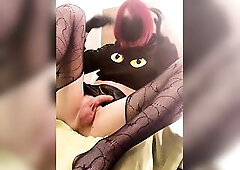 Thor Gal plays with his shlong and shows a gap