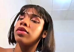 Big Tits Shemale Masturbate her Big Cock