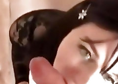 Classy crossdresser rides a hard schlong while wearing sexy lingerie