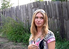 Bianca in horny girl gets fucked really hard in the park