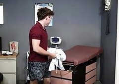Hairy Chested Doctor Fills Up Patient