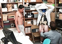 Young Perps - Caucasian girlfriend Greg Mckeon wearing mask caught punishment in public