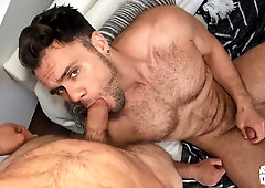 Blaze Austin Thirstily Fellates A Thick Man rod Till It Pours out