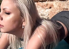 Outdoor hardcore pussy workout session for cock craving teen