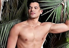 Eager amateur athletic jock jerks cock until cumshot