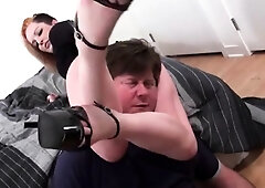 Gf scissors him over cleaning