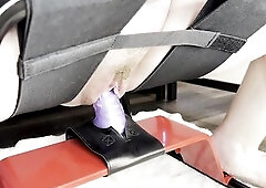 Close up screwing my bench