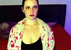 Natural huge tits and big ass very cute web teen