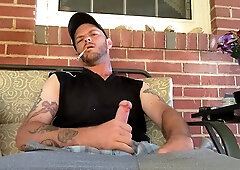 Smoking and draining my BWC outside on the porch as your ambling by