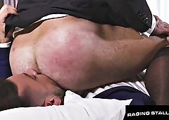 Latino stranger in suit fucks hairy hunk - Beau Butler, Sir Peter - RagingStallion