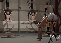 Secrets of Realm 51. Sci-fi girl android boinks rock hard a chick