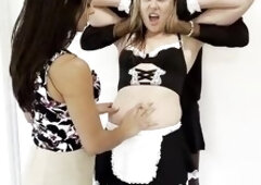 Maid Sinthia Bee has been struggling keeping the abode clean. Misty Adams and Paris Love have been noticing a new decline on their maids work. They gi