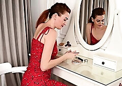 Super bushy mother I'd like to fuck masturbates with her fingers to climax