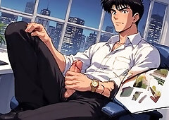 Black hair, comic, anal