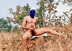 Tani unloads cum outdoors