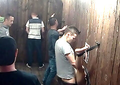 Hot babes shared in hardcore Czech gloryhole group fucking