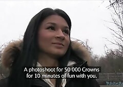 This girl is seriously sexy. I spot her standing at a bus stop. She had a pretty face and she had a stylish dress sense. I approached her with my came