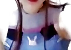 JUST WATCH!! Pretty Teen Chinese Tranny Mouse Jerks Off