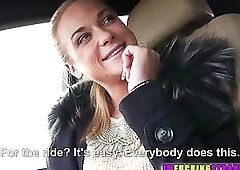 Euro cutie Cristal Caitlin hitchhikes to dude and fucks his huge cock