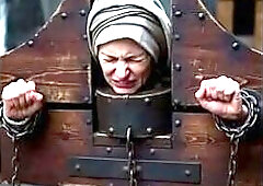 Shackles chained pillory honeys servitude dungeons